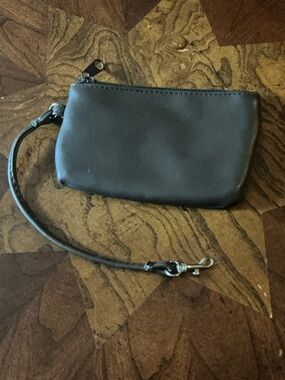 Black Leather Coin Pouch